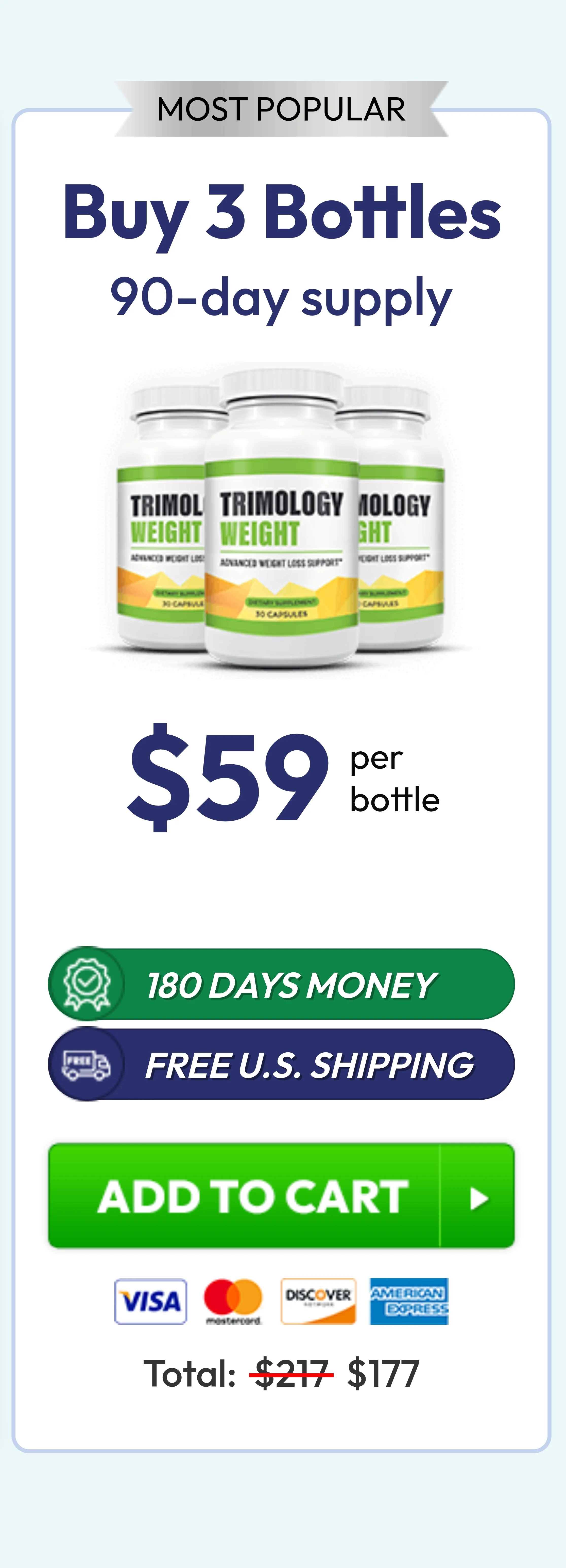 Trimology™ 3 bottles pricing